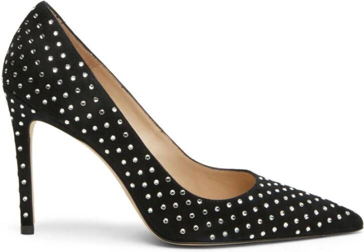 Stuart Weitzman Swarovski Kristal Pomp Black Dames