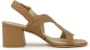 Stuart Weitzman Tan Leren Slingback Sandalen Ss24 Beige Dames - Thumbnail 1