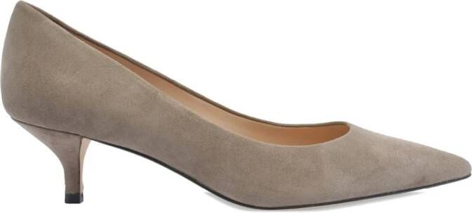 Stuart Weitz Taupe Slip-On Stiletto Hakken