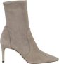 Stuart Weitz Taupe Suède Puntige Neus Power Bootie - Thumbnail 1