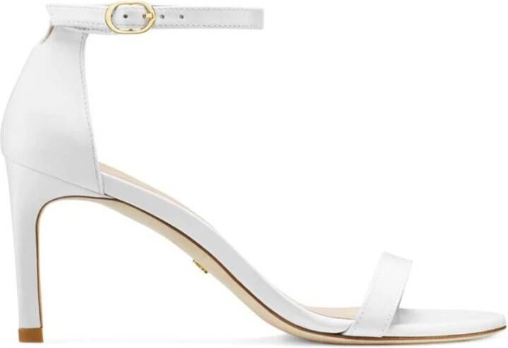 Stuart Weitzman Verhoog je stijl met Nunakedstraight sandalen White Dames