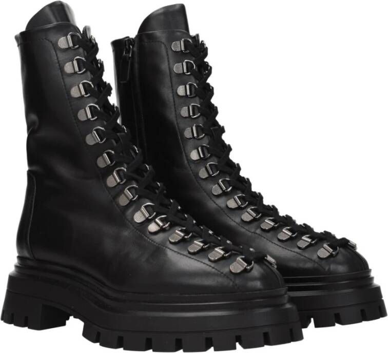 Stuart Weitz Vintage Lace-Up Leren Enkellaarzen