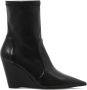 Stuart Weitzman Stuart Wedge 85 Sock Bootie Zwart Dames - Thumbnail 1