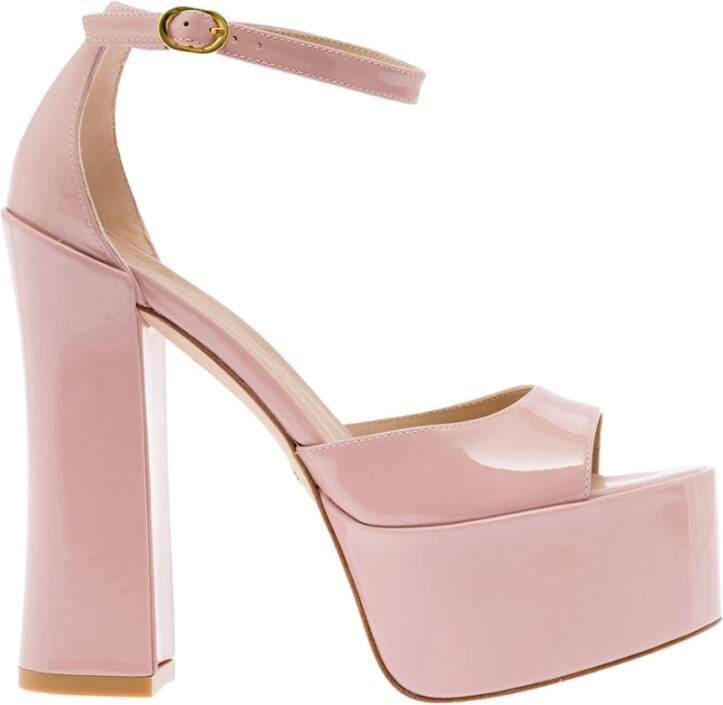 Stuart Weitzman Skyhigh 145 Platform Sandal Beige Dames