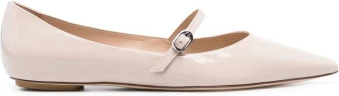 Stuart Weitz Witte Ballerina Schoenen Elegante Stijl