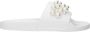 Stuart Weitz Witte Leren Slippers Sandalen - Thumbnail 1