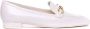 Stuart Weitzman Leren Vierkante Neus Loafers Vrouwen Italië Beige Dames - Thumbnail 13