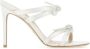 Stuart Weitzman Witte Satijnen SW Bow Muiltjes White Dames - Thumbnail 1