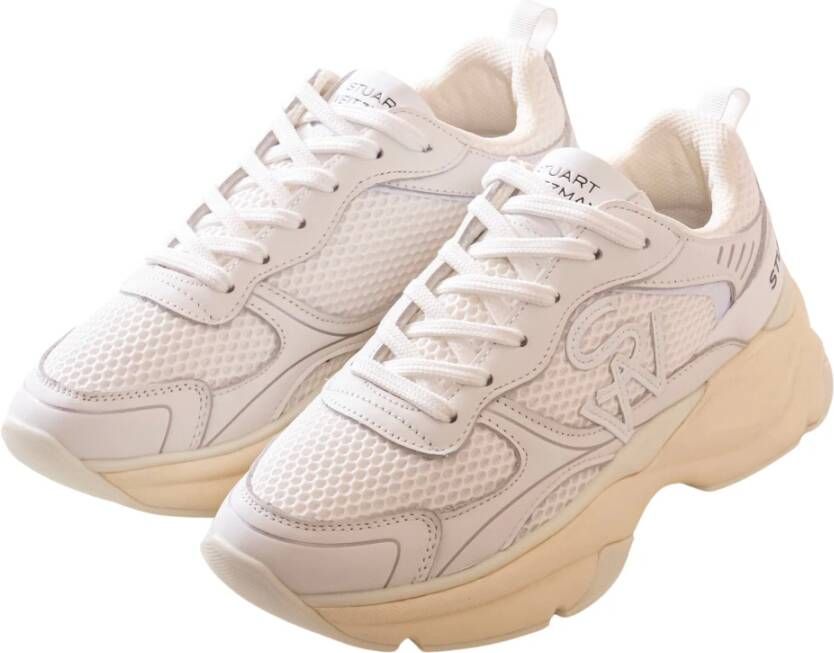 Stuart Weitzman Witte Trainer Schoen voor Vrouwen
