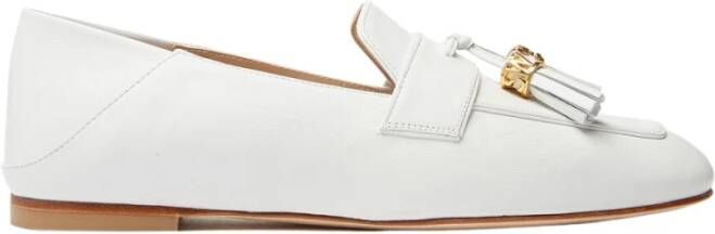 Stuart Weitzman Wylie Signature Loafers White Dames