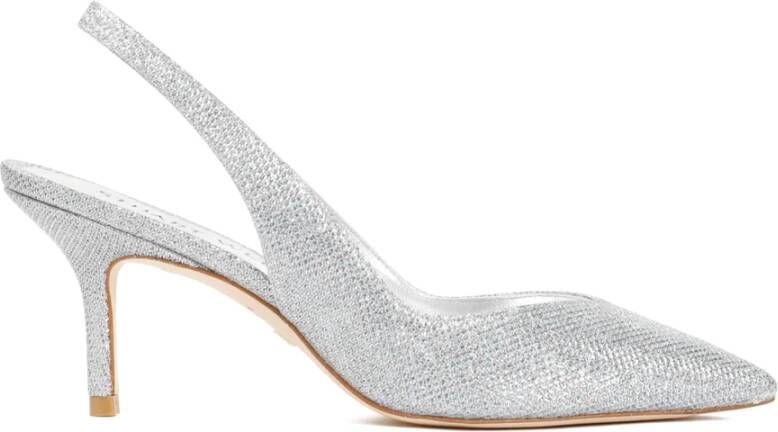 Stuart Weitzman Zilveren Leren Sandalen Metallic Ss24 Gray Dames