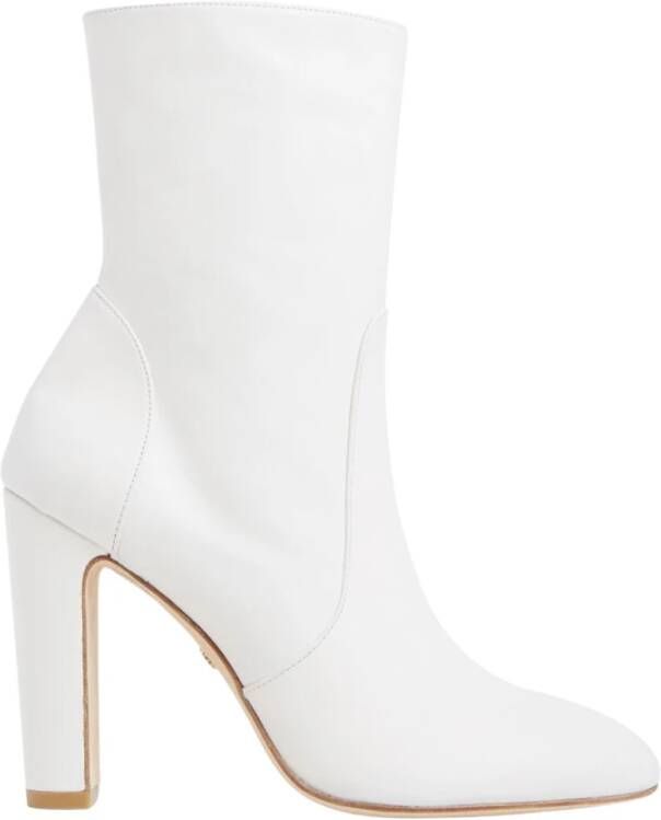 Stuart Weitzman Zip Bootie Haklaarzen Beige Dames