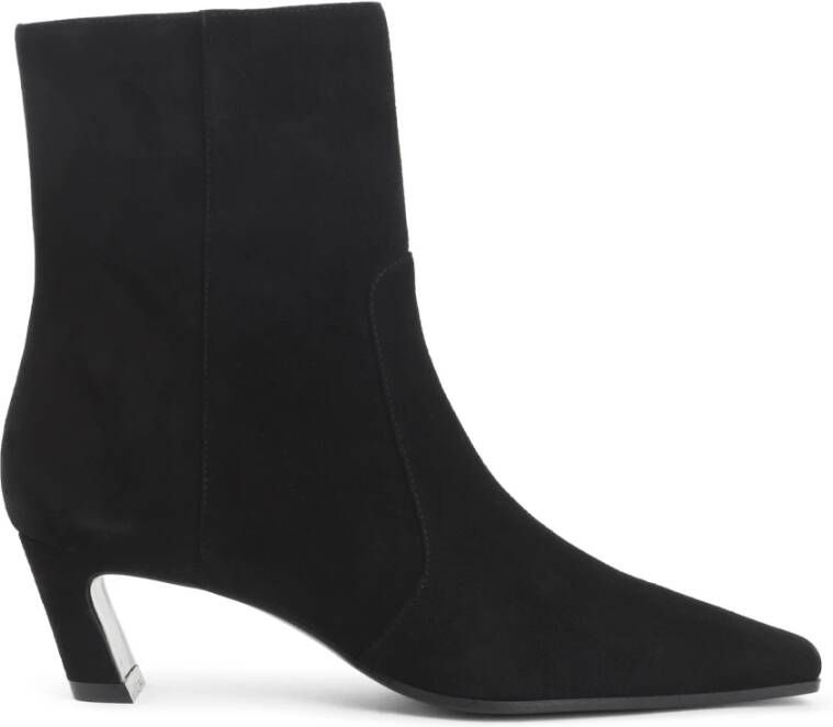 Stuart Weitzman Zwarte enkellaarzen voor vrouwen