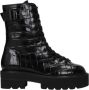 Stuart Weitzman Zwarte Leren Enkellaarsjes Punk Rock - Thumbnail 2