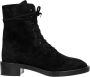 Stuart Weitzman Zwarte leren enkellaarzen met strass - Thumbnail 1