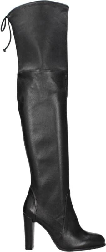 Stuart Weitzman Luxe Leren Over-de-Knie Laars Black Dames
