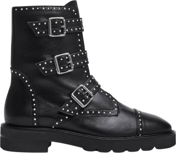 Stuart Weitzman Zwarte Leren Jesse Lift Boot Black Dames