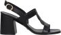 Stuart Weitz Zwarte Leren Plateau Sandalen - Thumbnail 1