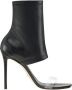 Stuart Weitzman Zwarte nappa lederen frontrow enkellaarzen Zwart Dames - Thumbnail 1