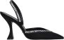 Stuart Weitz Zwarte Satijnen Stiletto Hakken Sandalen - Thumbnail 3