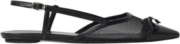 Stuart Weitz Zwarte Slingback Ballerina`s met Strikdetail
