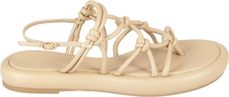 Studio Amelia Chunky Flat Sandalen Beige Dames