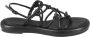 Studio Amelia Chunky Flat Sandalen Black Dames - Thumbnail 1
