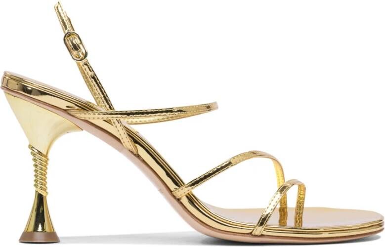 Studio Amelia Gouden Leren Sandalen voor Vrouwen