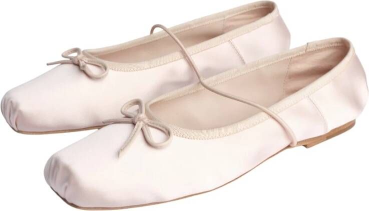 Studio Amelia Roze Zijden Ballerina Flats