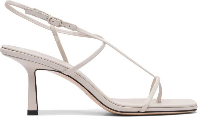 Studio Amelia Witte Leren Sandalen voor Vrouwen