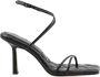 Studio Amelia Zwarte Leren Hak Sandalen - Thumbnail 1