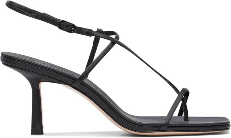 Studio Amelia Zwarte Leren Sandalen voor Vrouwen