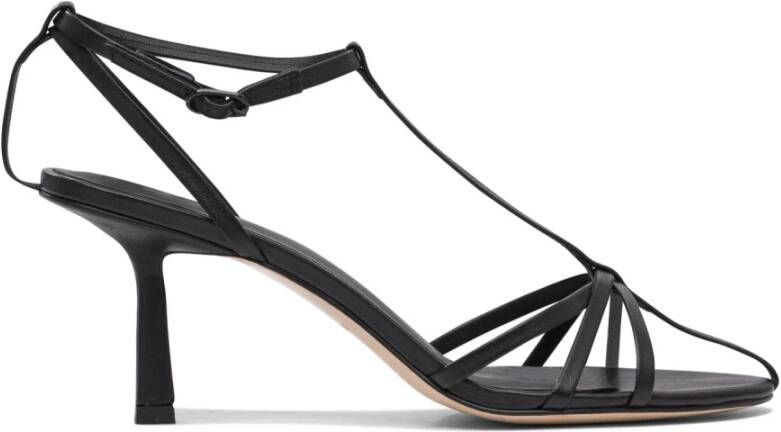 Studio Amelia Zwarte Leren Sandalen voor Vrouwen