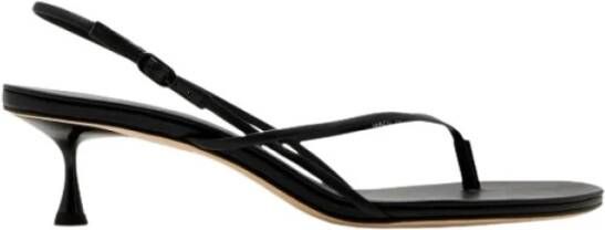 Studio Amelia Zwarte Wishbone Hak Sandalen