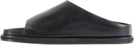 Studio Nicholson Zwarte Leren Open-Teen Sandalen Black Dames