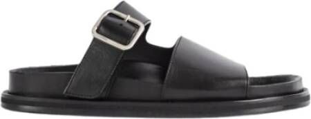 Studio Nicholson Zwarte Leren Sandalen Black Dames