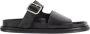 Studio Nicholson Zwarte Leren Sandalen Black Dames - Thumbnail 1