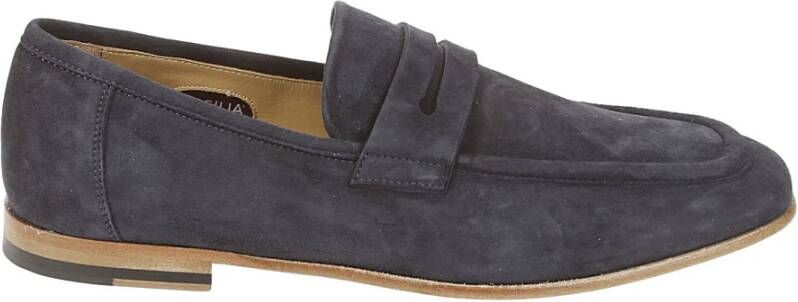 Sturlini Suède Leren Mocassin Loafer Blue Heren