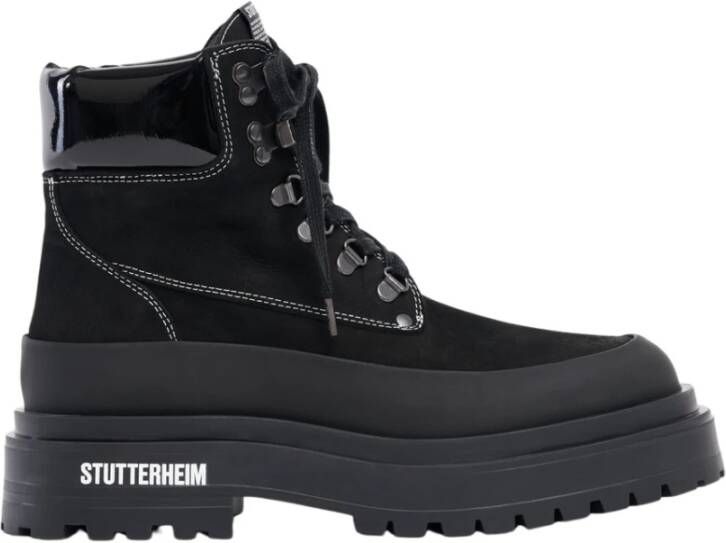 Stutterheim Nubuck Enkellaarzen voor nat weer Black Unisex