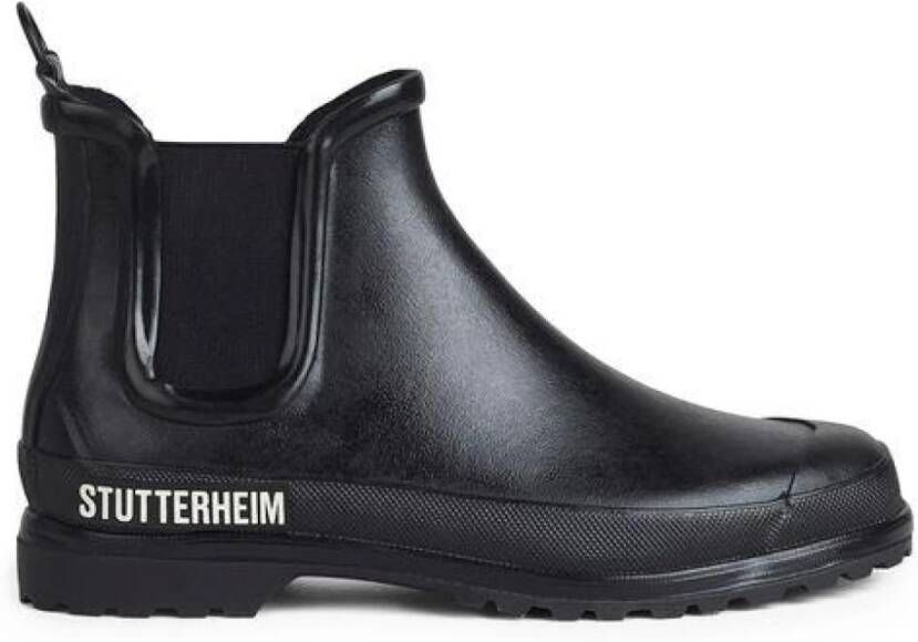 Stutterheim Rainwalker Rubber Chelsea Boots Black