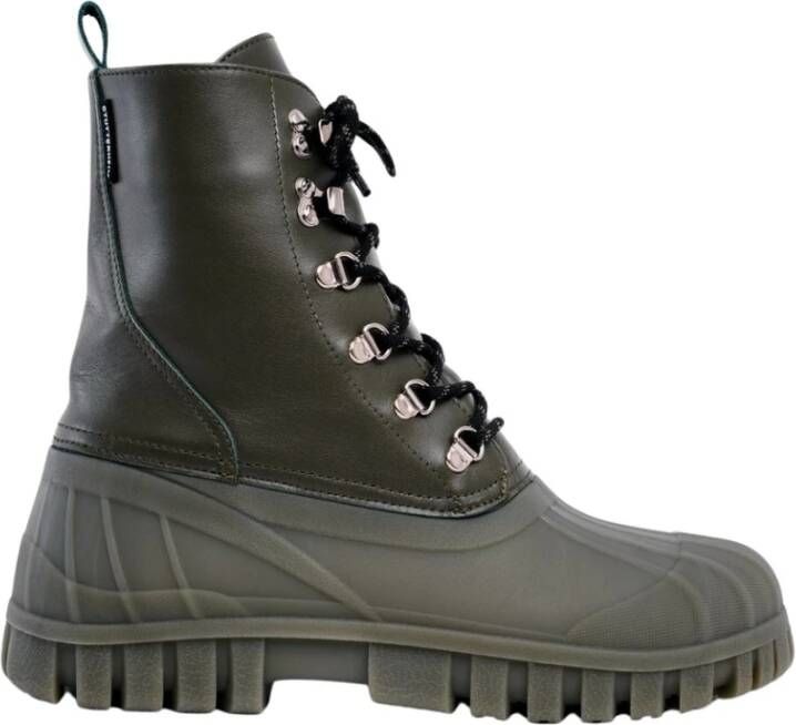 Stutterheim Urban Duck Boots Leer Green Unisex