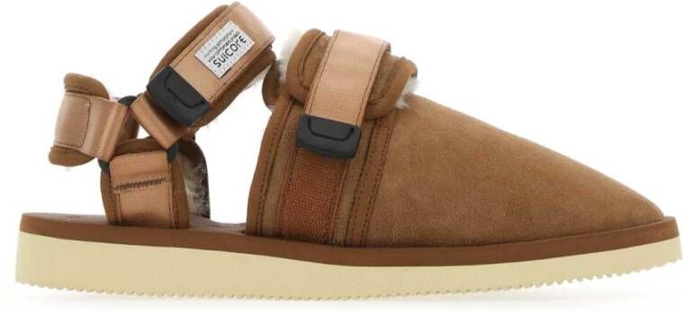 Suicoke Biscuit Suede Waterslippers Brown Heren