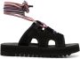 Suicoke Zwarte Sandalen met Touw Enkelveters Black Heren - Thumbnail 4