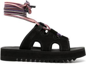 Suicoke Flat Sandals Zwart