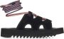 Suicoke Zwarte Sandalen met Touw Enkelveters Black Heren - Thumbnail 12