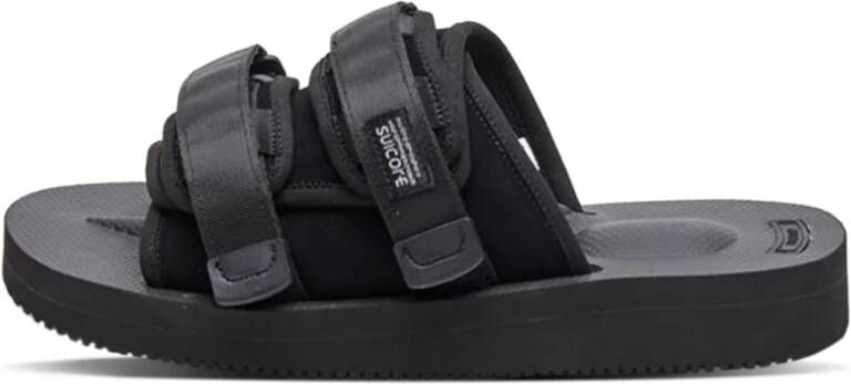 Suicoke Minimalistische zwarte sandalen met Vibram zool