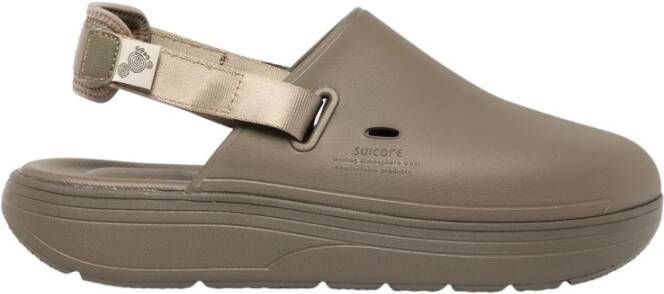 Suicoke Olijfgroene Elastische Achterband Sandalen Green Dames