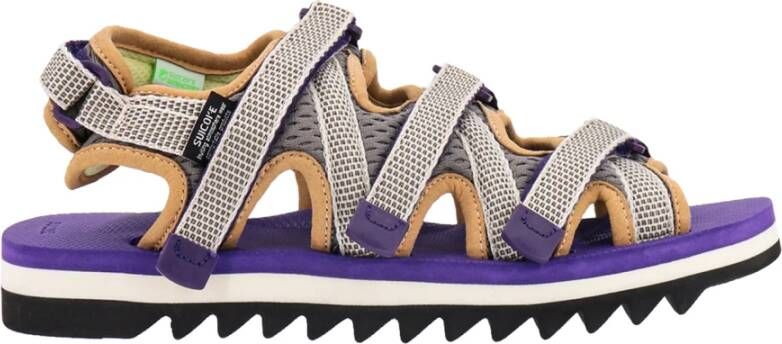 Suicoke Paarse Platte Sandalen Ss23 Purple Heren
