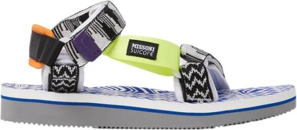 Suicoke Platte sandalen met grafisch motief Multicolor Unisex