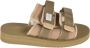 Suicoke Metallic Grijze Mol Sliders voor Vrouwen Beige Dames - Thumbnail 1